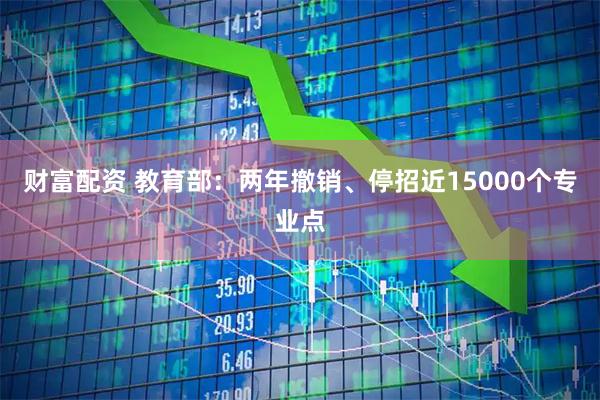 财富配资 教育部：两年撤销、停招近15000个专业点