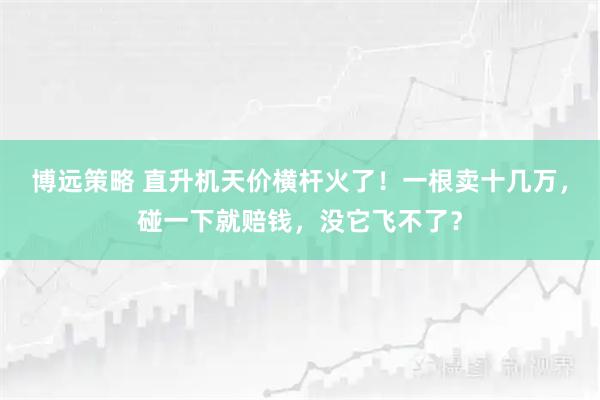 博远策略 直升机天价横杆火了！一根卖十几万，碰一下就赔钱，没它飞不了？